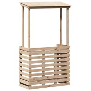 vidaXL Mesa de Bar de Jardín con Techo, Mesita de Barra de…