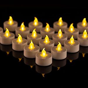 BENEVE Velas de té, paquete de 50 velas LED sin llama, real…