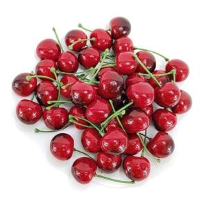 EQLEF Cerezas Artificiales Frutas, 36 Piezas Frutas de Plas…