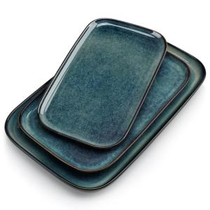 vancasso Serving Platters Set de 3, Plato Rectangular de Gr…