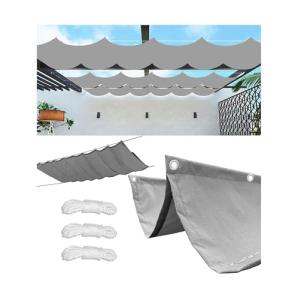 Retráctil Ondulada Vela de Sombra Impermeable 3x5M(AxL) Tol…