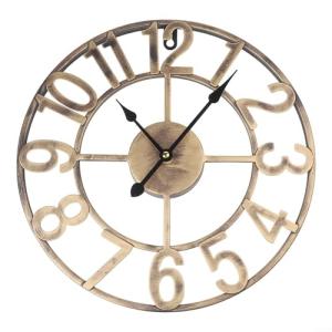 Reloj de pared de metal vintage para exteriores, reloj redo…