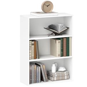 HOMCOM Librería de 3 Niveles Estantería de Libros con 2 Est…