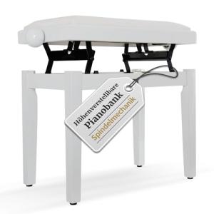 Classic Cantabile Banqueta para Piano Blanco Brillante - Al…