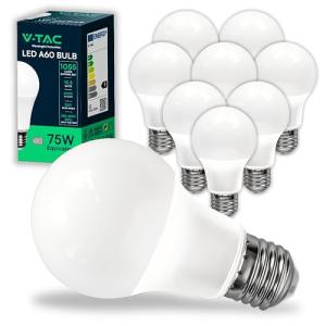 V-TAC 10x Bombillas LED E27, Edison - A60 10,5W (Equivalent…