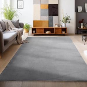 HomebyHome Alfombra de pelo corto para salón, 160 x 230 cm,…