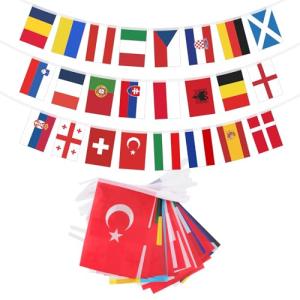 G2PLUS 8M Guirnalda de Banderas de la Eurocopa de 24 Países…