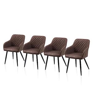 TUKAILAi Juego de 4 Sillas de Comedor Piel Sintética, Silla…