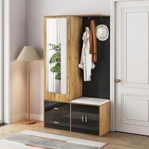 sogesfurniture Juego de perchero, 100 x 38 x 180 cm, perche…