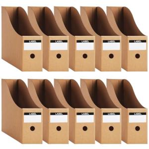 Shodiffy Revistero de Papel Kraft, 10 Piezas Revistero Arch…