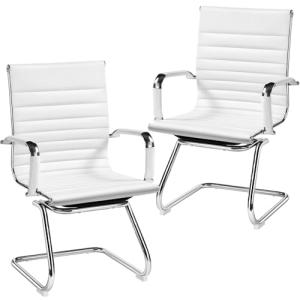 Yaheetech Set de 2 Silla de Oficina Silla Blanca Silla de R…
