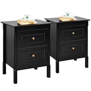 Yaheetech 2pcs Mesitas de Noche con Dos Cajones Grandes 48x…