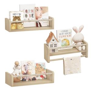 WOLTU Librería Infantil, Juego de 3 Estantes de Pared para…