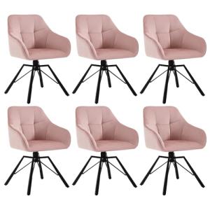 WOLTU 6X Sillas de Comedor Giratorias Sillas de Cocina Tapi…