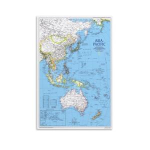 KNKncnv Póster de mapa del océano del Pacífico Occidental P…