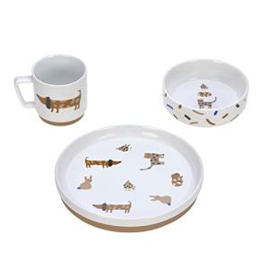 LÄSSIG juego de vajilla de porcelana para niños, plato, cue…