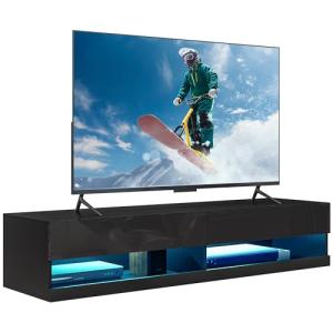 HOMCOM - Mueble para TV de pared colgante LED, estilo conte…