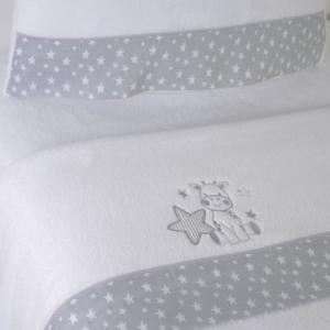 10XDIEZ Juego sábanas Cuna coralina (Jirafa Gris - Maxicuna…