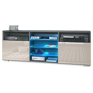 Vladon Mueble TV Granada, Mueble bajo con 2 Puertas y 6 Com…
