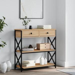 ShGaxin Mesa Consola Madera de ingeniería Roble Sonoma 75x2…