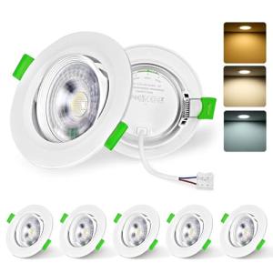 Ojos de Buey LED para Techo, 5W 650LM Downlight Techo Empot…