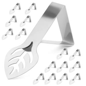 AILUYA Pinzas para mantel de acero inoxidable, 16 unidades,…