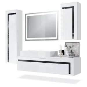 Vladon Conjunto de Muebles para baño Aloha, Cuerpo en Blanc…