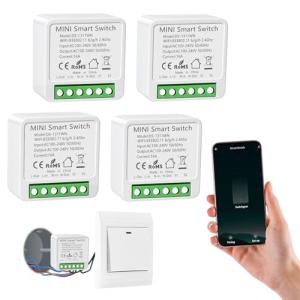 4PC Interruptor de Luz Inteligente WIFI, Interruptore Intel…