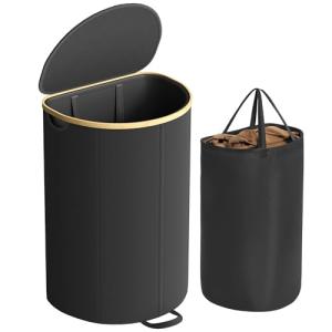 SONGMICS Cesto Ropa Sucia, Cesta de Colada 90 L, con Tapa y…