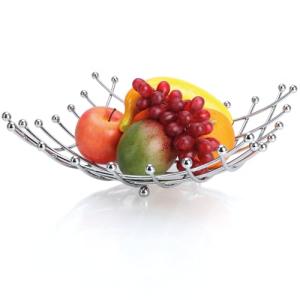 COM-FOUR® Frutero de acero inoxidable cromado - Frutero dec…