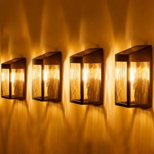Aplique Solar para Exterior, 4 Piezas de Luces LED IP65 Imp…