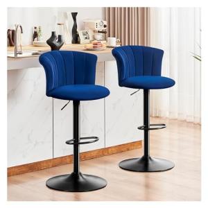 STOOLINK Juego de 2, Taburetes de Bar, Silla de Bar con Tel…