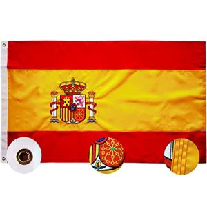Bandera españa grande para Exterior 90x150cm ，Bordado de y…