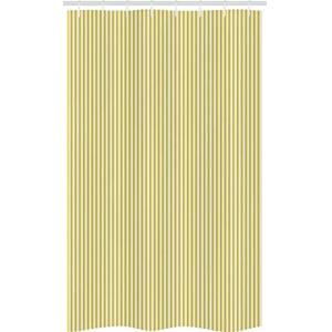 ABAKUHAUS Gris y Amarillo Cortina para baño, Rayas del Esti…