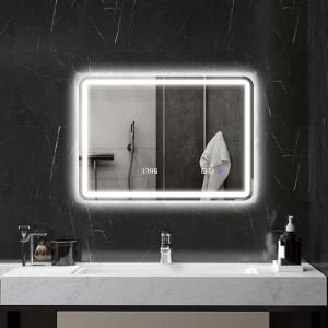 HOMCOM Espejo de Baño con Luz LED 70x50 cm Bluetooth Espejo…