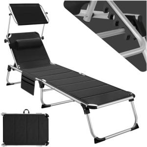 TecTake® Tumbona Jardín Exterior de Aluminio, Tumbona Plega…