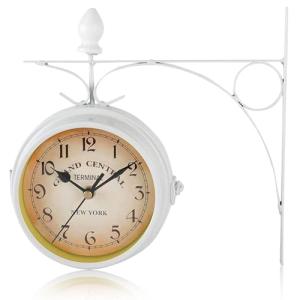 HERCHR Blanco Reloj Colgante de Pared, Reloj de Pared Vinta…