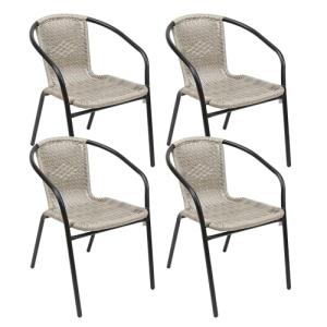 THE SECRET HOME - Conjunto de 4 Sillas de Jardín - Asiento…