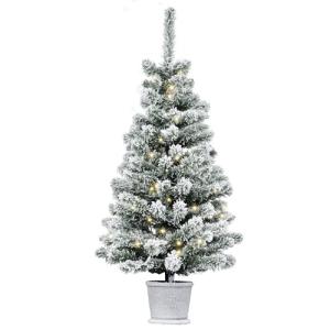 HOMCOM Árbol de Navidad Pequeño Artificial 90 cm con Luces…
