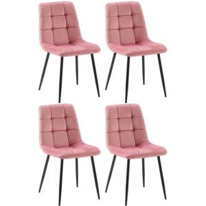 CLP Set De 4 Sillas De Comedor Antibes En Terciopelo Modern…
