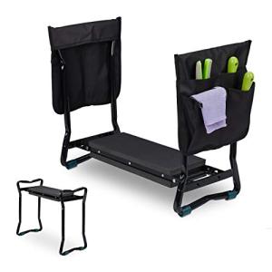 Relaxdays Banco de Rodillas Jardín, Plegable, 150 kg, Inclu…