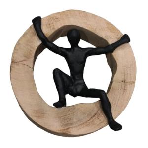 BY SIGRIS Origen Home Decor Figura Blanca sentada Tronco Va…