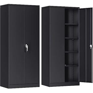 SUPEER Armario Metálico Profesional 180 cm‌,2 Puertas   4 E…