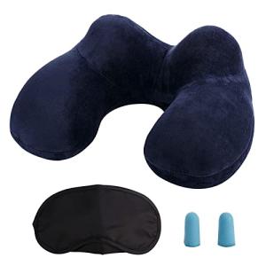 LUZWAY Almohada Inflable del Viaje, Cojín Inflable del Cuel…