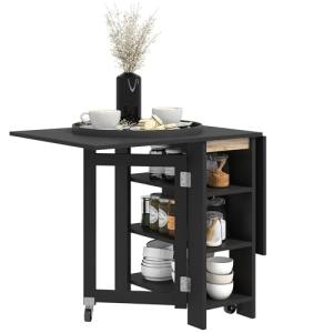 HOMCOM Mesa Plegable de Comedor, Mesa de Cocina Plegable, c…