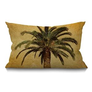 BGBDEIA Funda de cojín con diseño de palmeras tropicales ha…