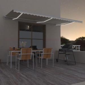 IKAYAA Toldo Motorizado 600 x 300 cm con luz LED, Toldo Elé…