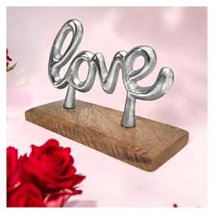 com-four® Letras Decorativas Love Fabricadas en Aluminio ni…