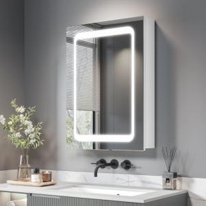 Dripex Armario Baño con Espejo y Luz, Antivaho, con Enchufe…