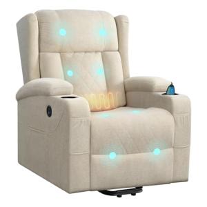 WOLTU Sillón Reclinable Eléctrico, Sillón Relax de Masaje c…